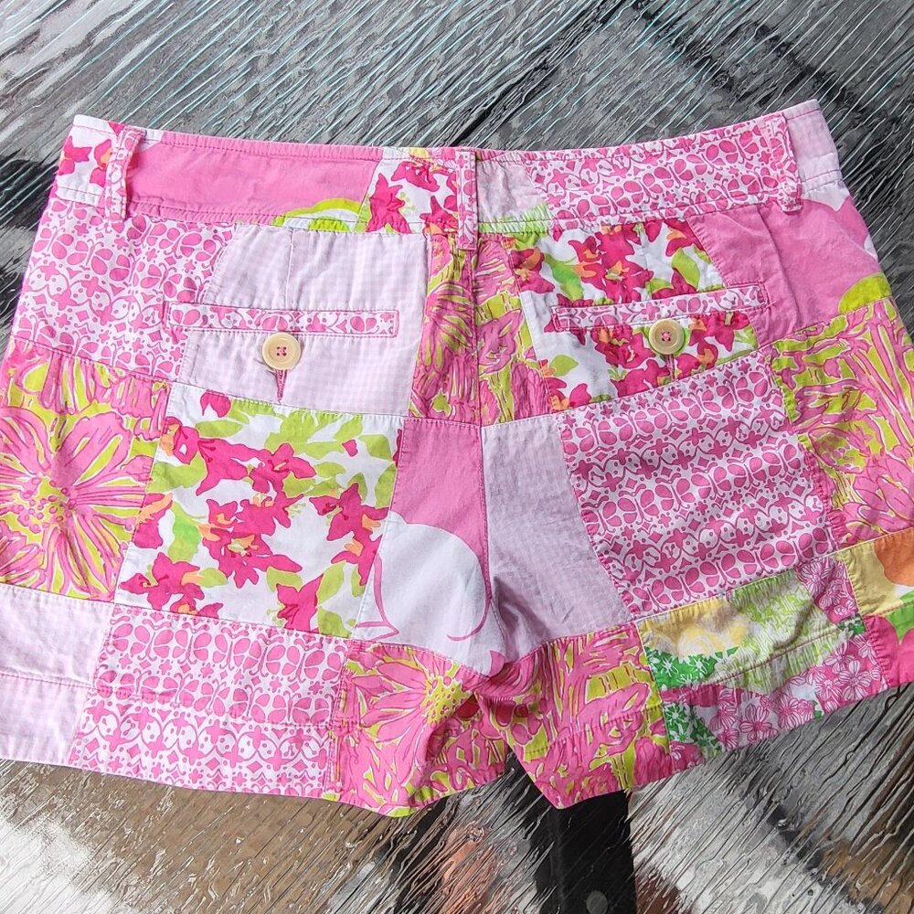 Lilly Pulitzer Womens Size 8 Shorts Pink, White, Green & Yellow colors - Picture 2 of 3